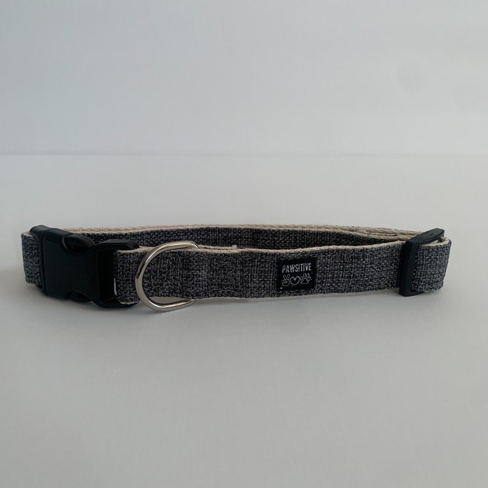 Pawsitive Adjustable Hemp Dog Collar Size L 16" - 24" Eco-Friendly & Breathable